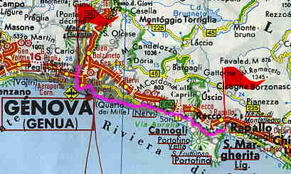 Mapa cesty 24.8.1996